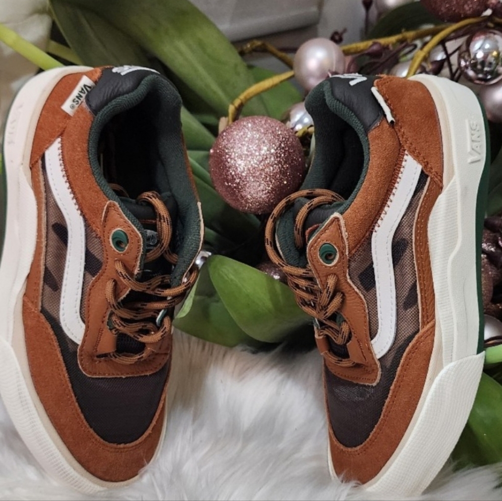 Vans Wayvee Ginger Root Brown Green Suede Mesh Skate mens  ShoesSize11.5